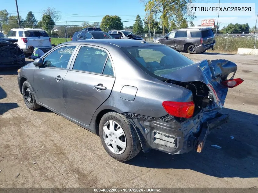 2010 Toyota Corolla Le VIN: 2T1BU4EEXAC289520 Lot: 40522063