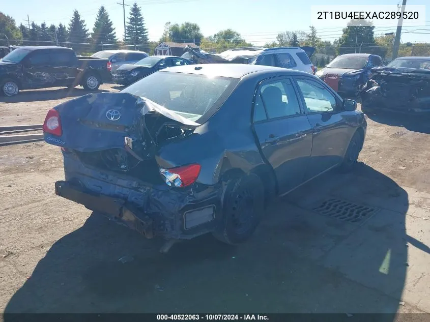 2010 Toyota Corolla Le VIN: 2T1BU4EEXAC289520 Lot: 40522063