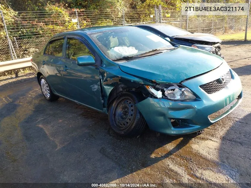 2010 Toyota Corolla Le VIN: 2T1BU4EE3AC321174 Lot: 40522800