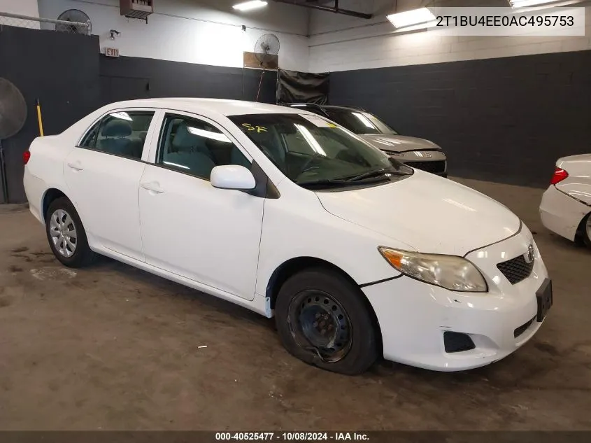 2010 Toyota Corolla Le VIN: 2T1BU4EE0AC495753 Lot: 40525477