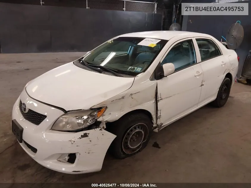 2010 Toyota Corolla Le VIN: 2T1BU4EE0AC495753 Lot: 40525477