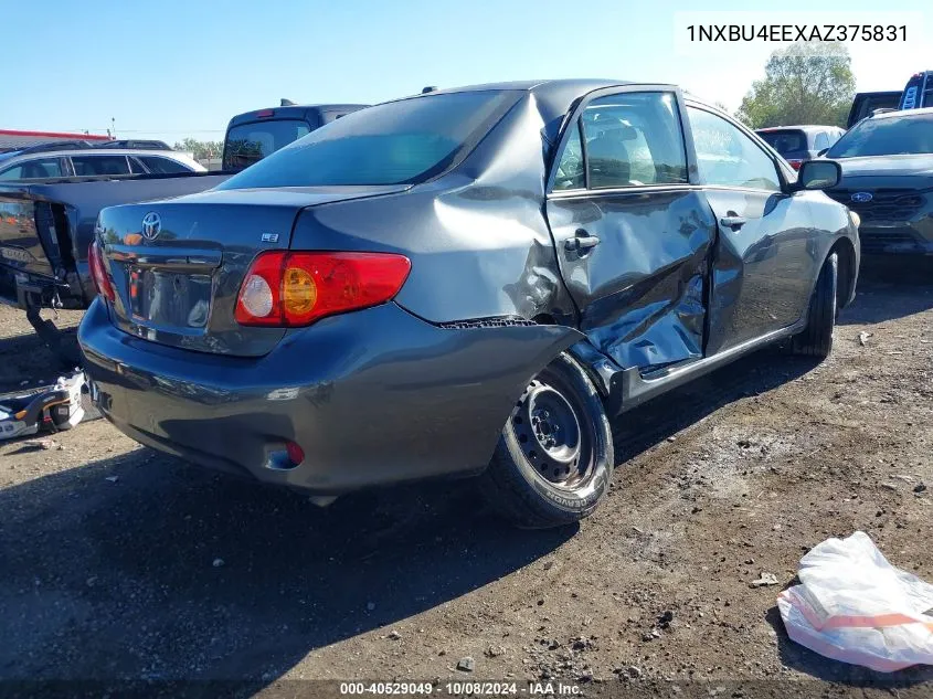 2010 Toyota Corolla Le VIN: 1NXBU4EEXAZ375831 Lot: 40529049