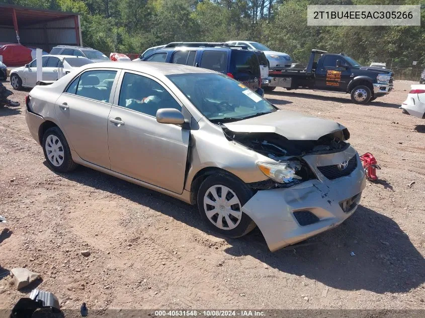 2010 Toyota Corolla Le VIN: 2T1BU4EE5AC305266 Lot: 40531548