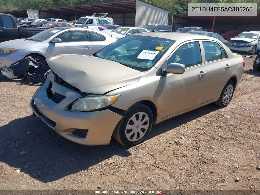 2010 Toyota Corolla Le VIN: 2T1BU4EE5AC305266 Lot: 40531548