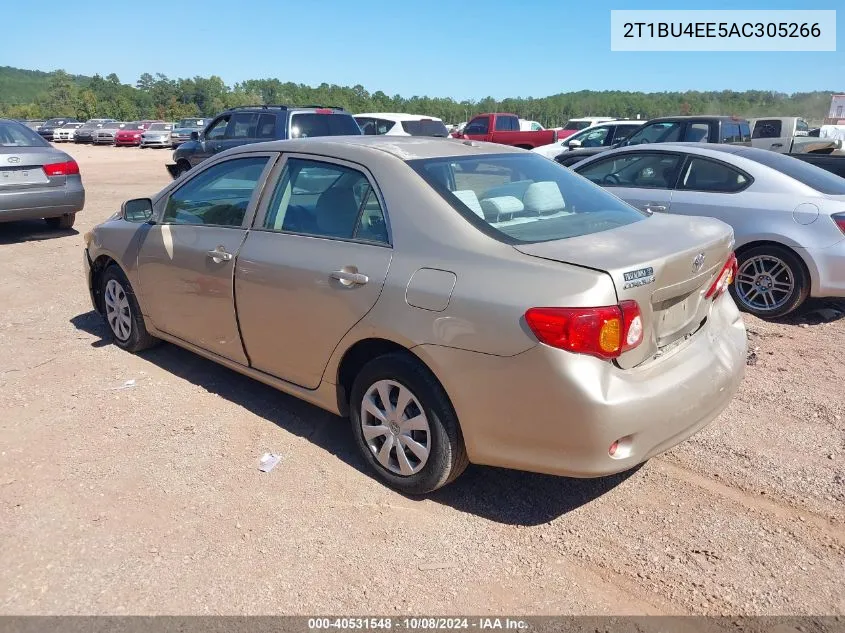 2010 Toyota Corolla Le VIN: 2T1BU4EE5AC305266 Lot: 40531548