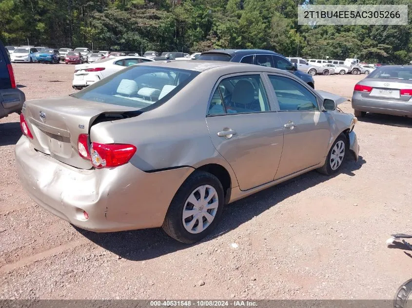 2010 Toyota Corolla Le VIN: 2T1BU4EE5AC305266 Lot: 40531548