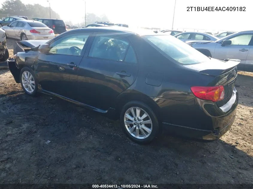 2010 Toyota Corolla S/Le/Xle VIN: 2T1BU4EE4AC409182 Lot: 40534413