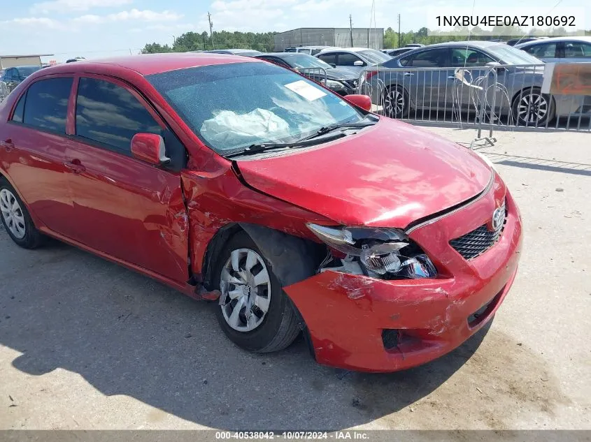 1NXBU4EE0AZ180692 2010 Toyota Corolla Le