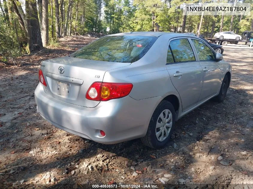 2010 Toyota Corolla Le VIN: 1NXBU4EE9AZ187804 Lot: 40538573