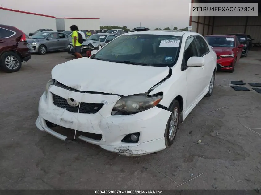 2010 Toyota Corolla S/Le/Xle VIN: 2T1BU4EEXAC457804 Lot: 40538679