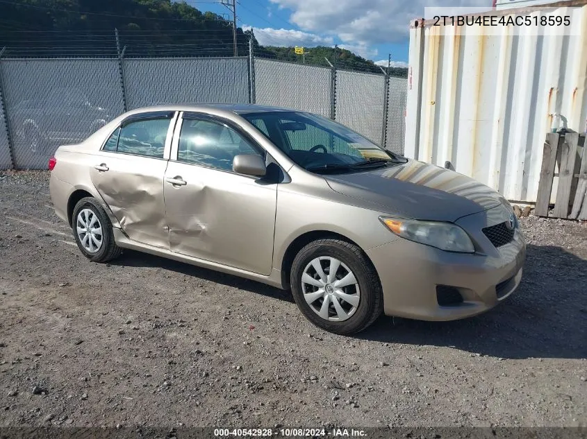 2010 Toyota Corolla Le VIN: 2T1BU4EE4AC518595 Lot: 40542928