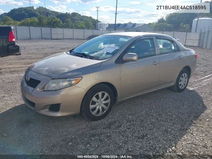 2010 Toyota Corolla Le VIN: 2T1BU4EE4AC518595 Lot: 40542928