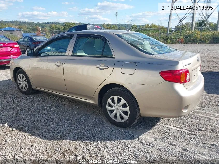 2010 Toyota Corolla Le VIN: 2T1BU4EE4AC518595 Lot: 40542928