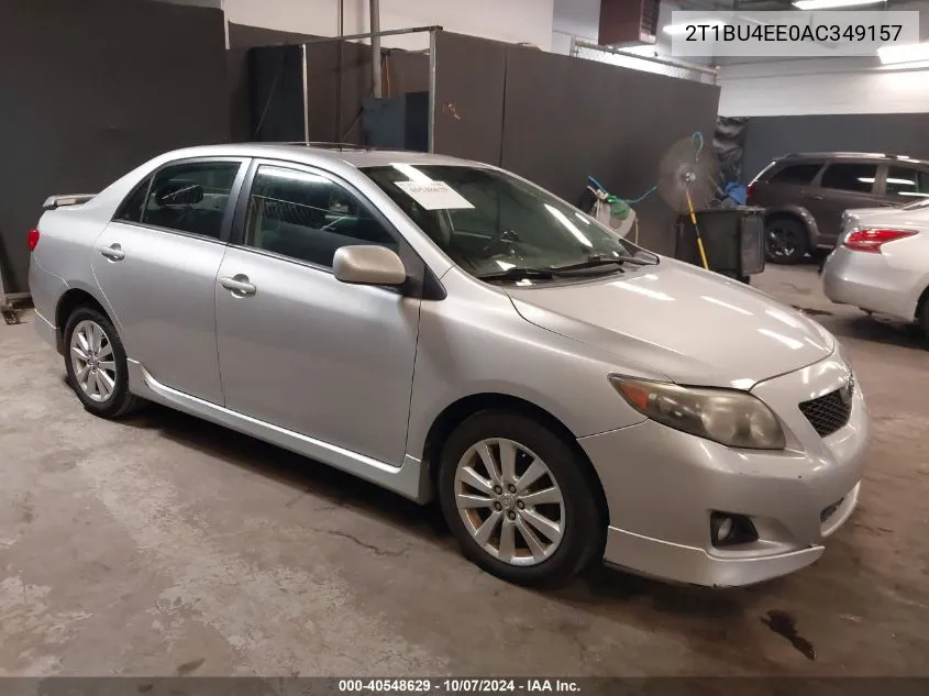 2010 Toyota Corolla S VIN: 2T1BU4EE0AC349157 Lot: 40548629