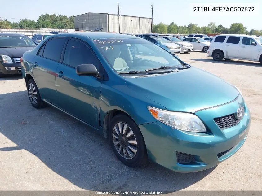 2010 Toyota Corolla Le VIN: 2T1BU4EE7AC507672 Lot: 40555365