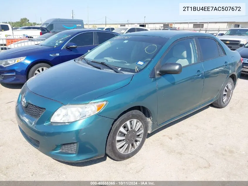 2010 Toyota Corolla Le VIN: 2T1BU4EE7AC507672 Lot: 40555365