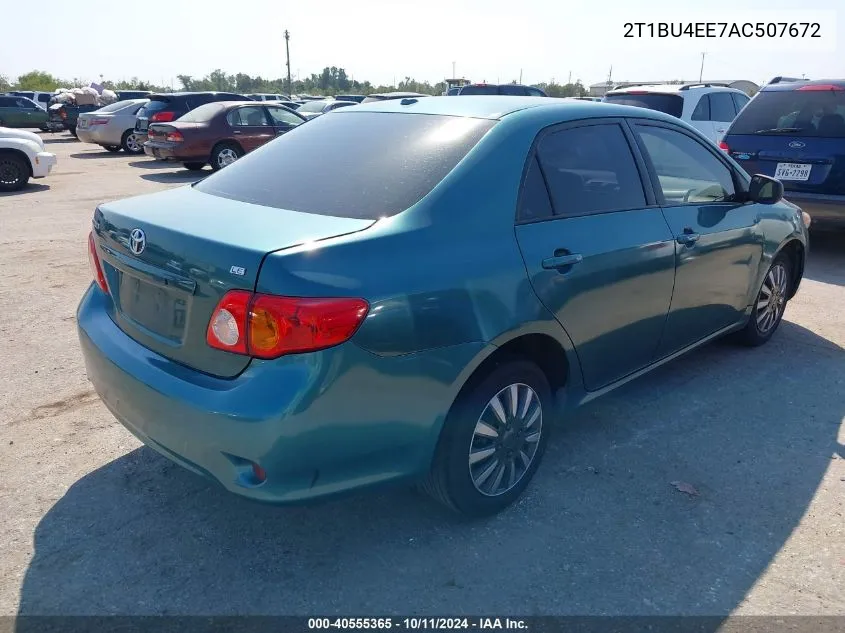 2010 Toyota Corolla Le VIN: 2T1BU4EE7AC507672 Lot: 40555365