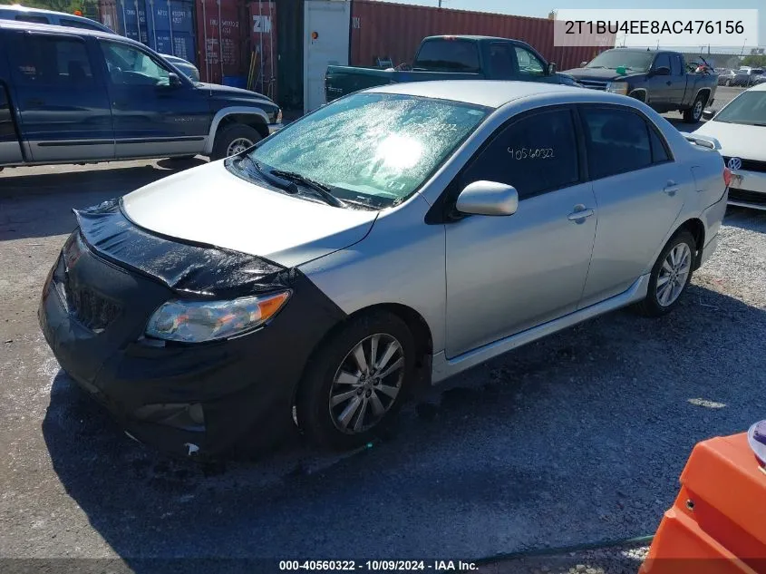 2010 Toyota Corolla S VIN: 2T1BU4EE8AC476156 Lot: 40560322