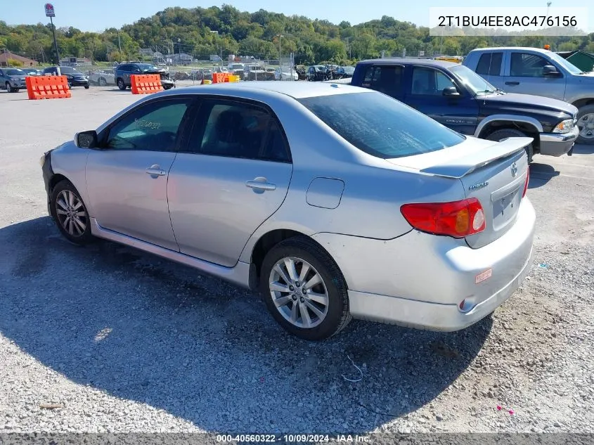 2010 Toyota Corolla S VIN: 2T1BU4EE8AC476156 Lot: 40560322