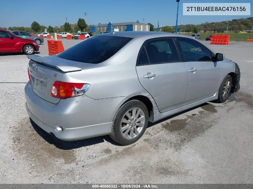 2010 Toyota Corolla S VIN: 2T1BU4EE8AC476156 Lot: 40560322