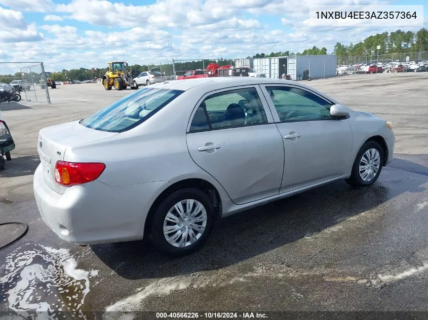 2010 Toyota Corolla Le VIN: 1NXBU4EE3AZ357364 Lot: 40566226