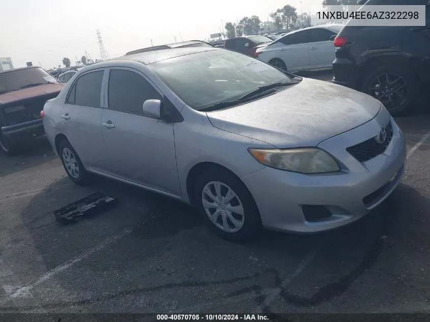 2010 Toyota Corolla Le VIN: 1NXBU4EE6AZ322298 Lot: 40570705