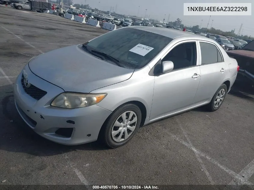 2010 Toyota Corolla Le VIN: 1NXBU4EE6AZ322298 Lot: 40570705