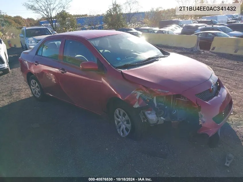 2010 Toyota Corolla Le VIN: 2T1BU4EE0AC341432 Lot: 40576530