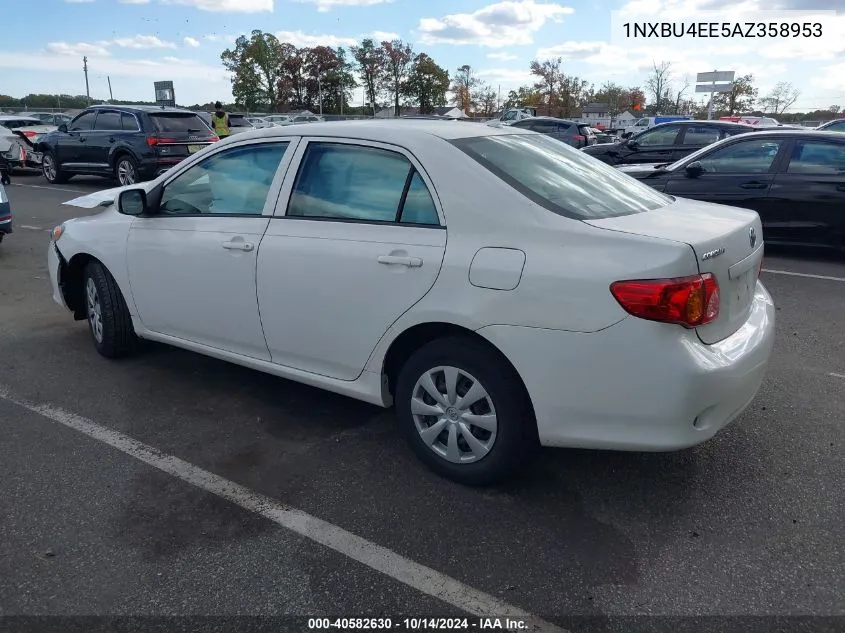 2010 Toyota Corolla Le VIN: 1NXBU4EE5AZ358953 Lot: 40582630