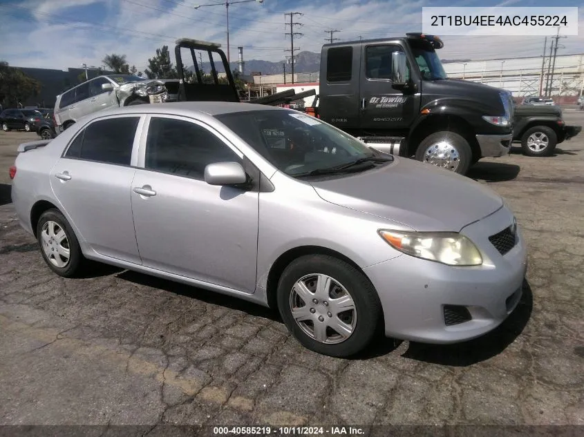 2010 Toyota Corolla Le VIN: 2T1BU4EE4AC455224 Lot: 40585219