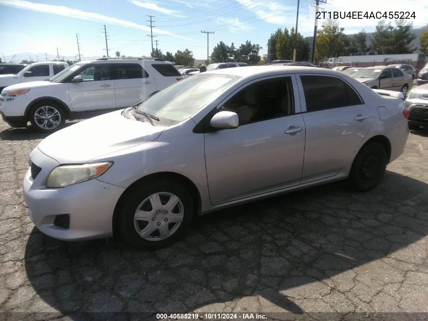 2010 Toyota Corolla Le VIN: 2T1BU4EE4AC455224 Lot: 40585219