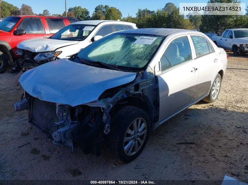 2010 Toyota Corolla S/Le/Xle VIN: 1NXBU4EE9AZ314521 Lot: 40597864