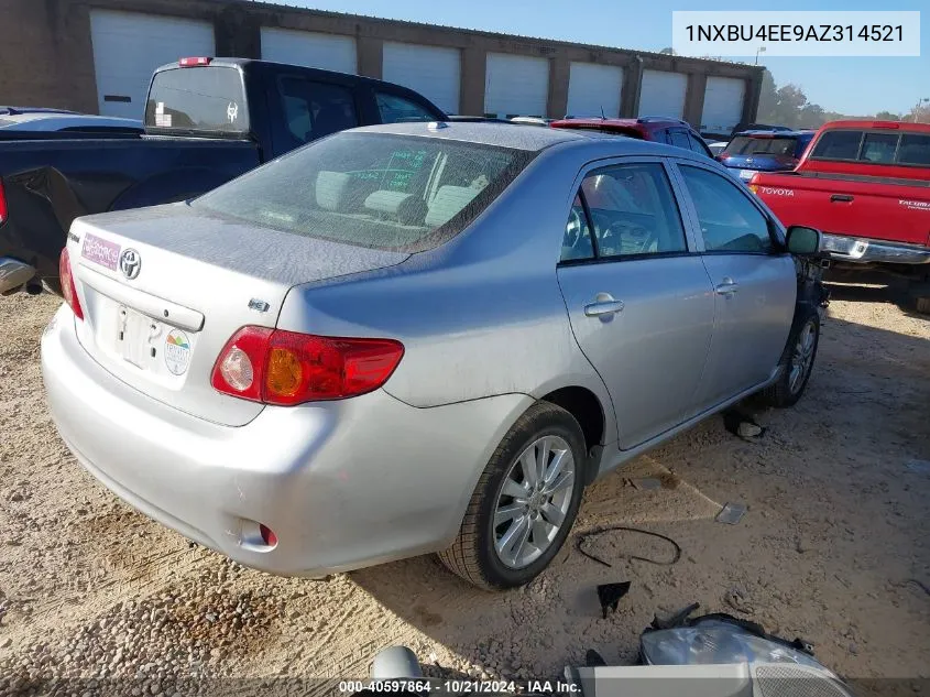 2010 Toyota Corolla S/Le/Xle VIN: 1NXBU4EE9AZ314521 Lot: 40597864