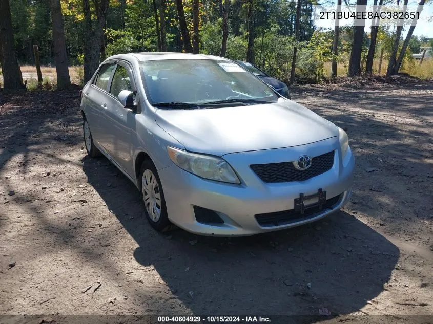 2010 Toyota Corolla Le VIN: 2T1BU4EE8AC382651 Lot: 40604929