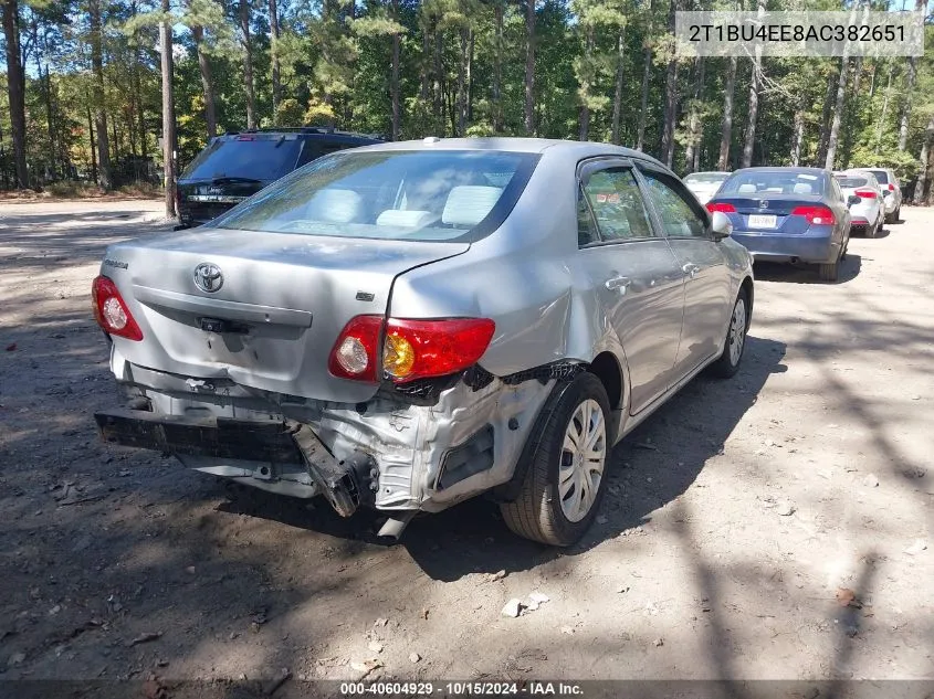 2010 Toyota Corolla Le VIN: 2T1BU4EE8AC382651 Lot: 40604929