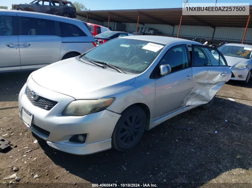 2010 Toyota Corolla S VIN: 1NXBU4EE0AZ257500 Lot: 40608479