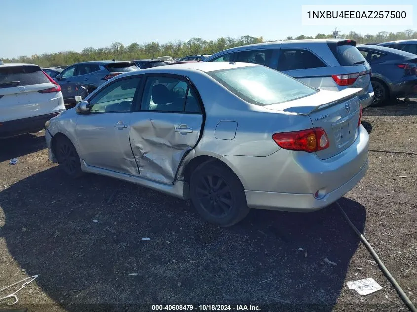 2010 Toyota Corolla S VIN: 1NXBU4EE0AZ257500 Lot: 40608479