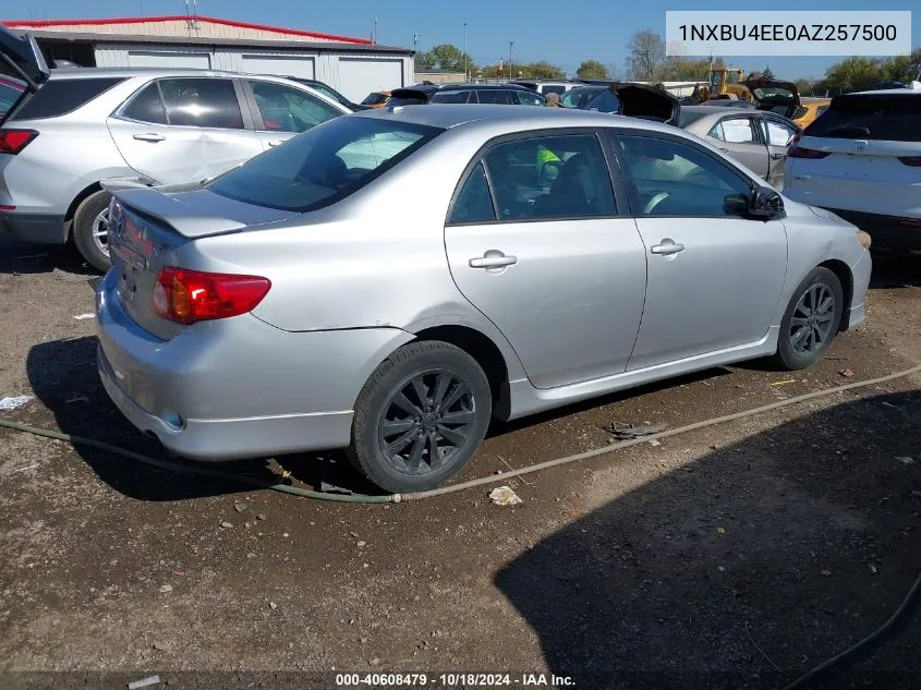 2010 Toyota Corolla S VIN: 1NXBU4EE0AZ257500 Lot: 40608479