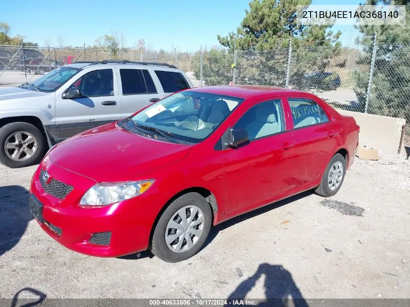 2010 Toyota Corolla VIN: 2T1BU4EE1AC368140 Lot: 40633506