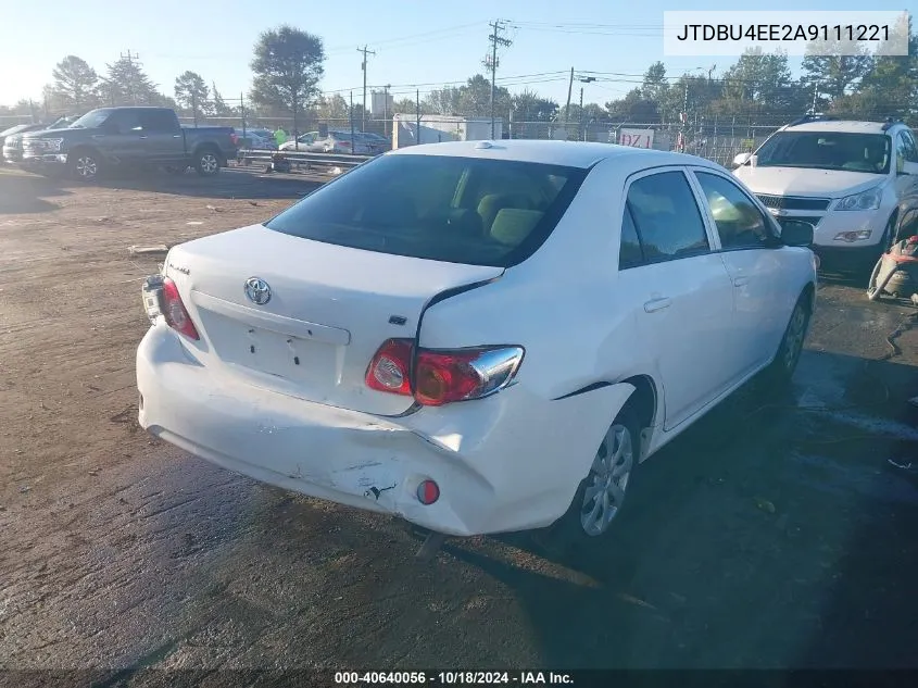 2010 Toyota Corolla Le VIN: JTDBU4EE2A9111221 Lot: 40640056