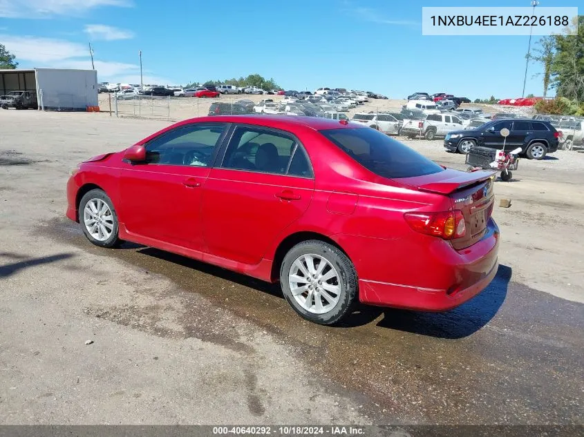 2010 Toyota Corolla S VIN: 1NXBU4EE1AZ226188 Lot: 40640292