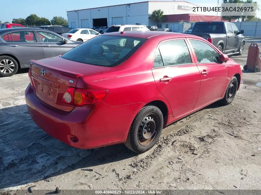 2010 Toyota Corolla Le VIN: 2T1BU4EE3AC426975 Lot: 40660529