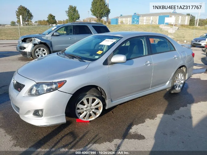 2010 Toyota Corolla S VIN: 1NXBU4EE1AZ317767 Lot: 40687998