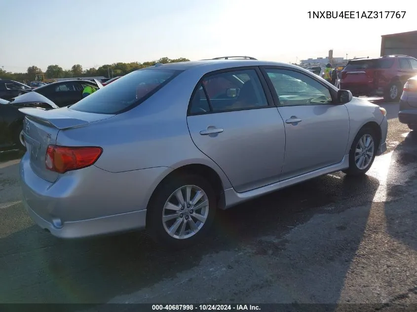 2010 Toyota Corolla S VIN: 1NXBU4EE1AZ317767 Lot: 40687998