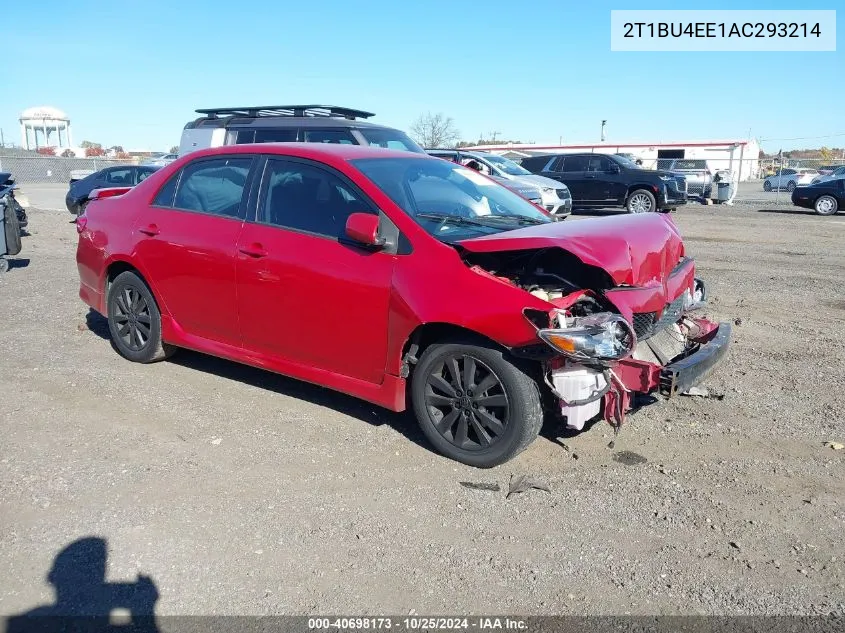 2010 Toyota Corolla S VIN: 2T1BU4EE1AC293214 Lot: 40698173