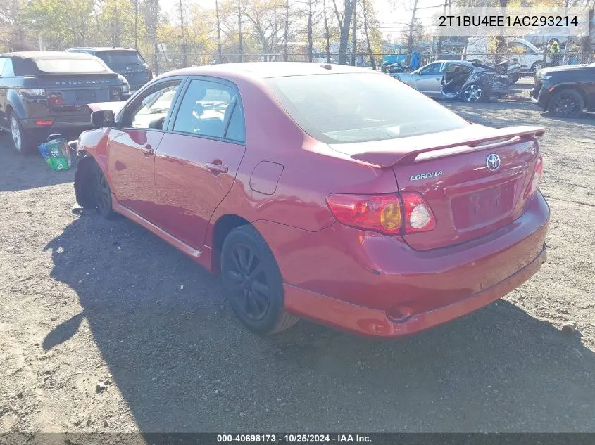 2010 Toyota Corolla S VIN: 2T1BU4EE1AC293214 Lot: 40698173