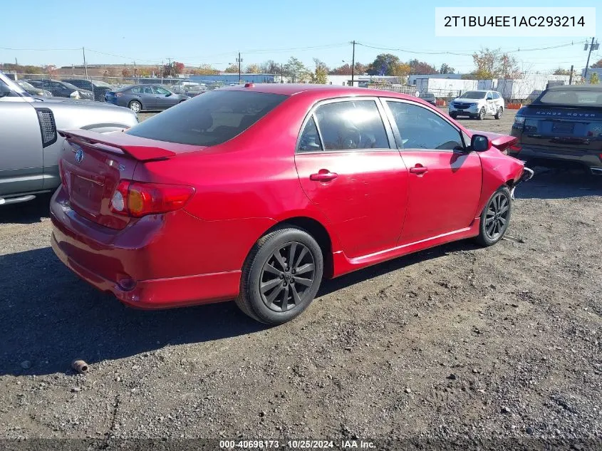 2010 Toyota Corolla S VIN: 2T1BU4EE1AC293214 Lot: 40698173