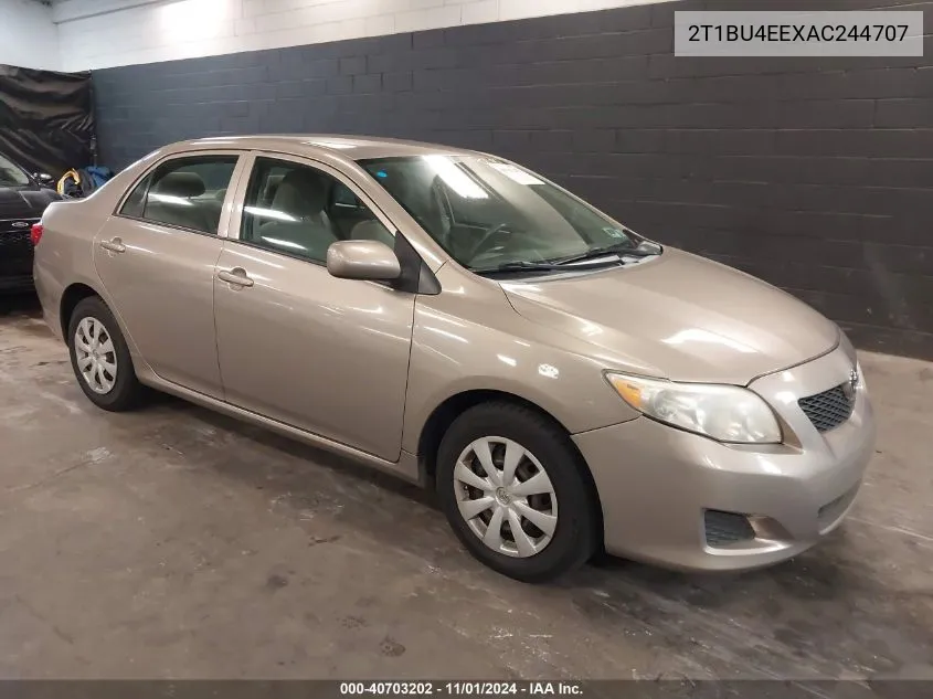 2010 Toyota Corolla Le VIN: 2T1BU4EEXAC244707 Lot: 40703202