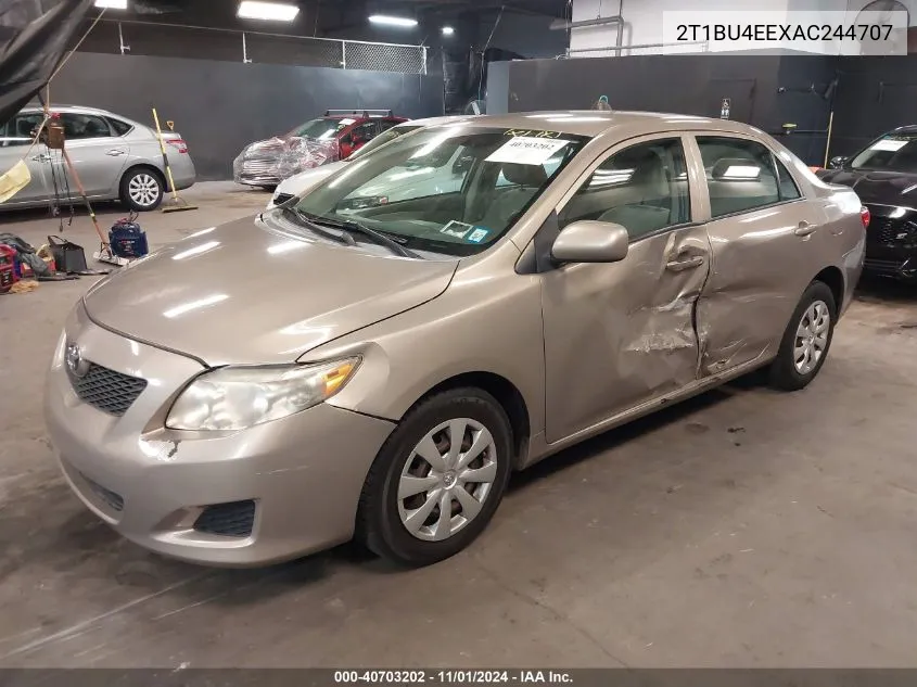 2010 Toyota Corolla Le VIN: 2T1BU4EEXAC244707 Lot: 40703202