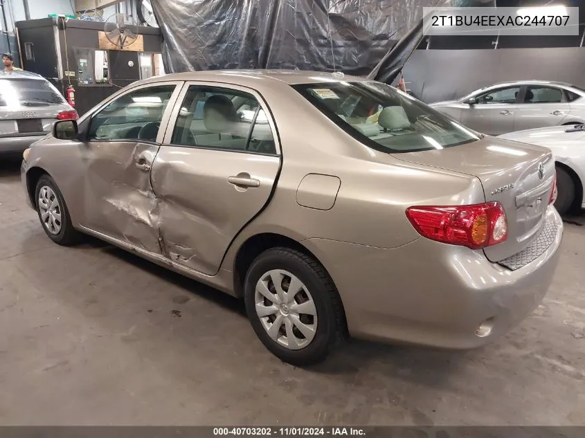 2010 Toyota Corolla Le VIN: 2T1BU4EEXAC244707 Lot: 40703202